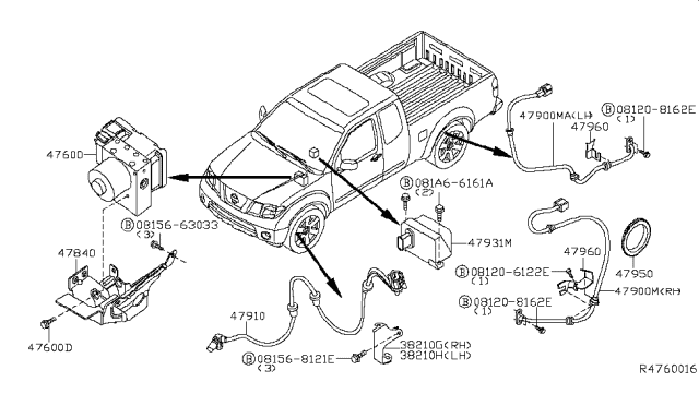 2011 Nissan Frontier Anti Skid Control Diagram 1