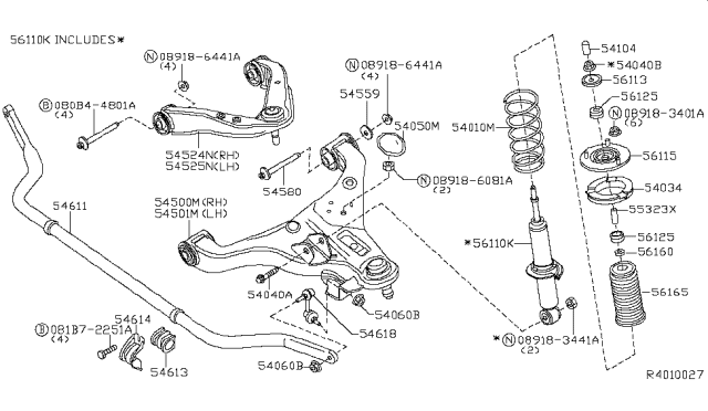 2016 Nissan Frontier Front Suspension Diagram 2