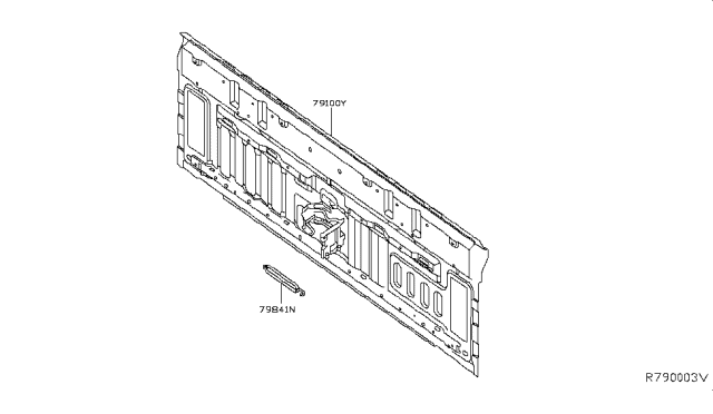 2019 Nissan Frontier Rear,Back Panel & Fitting Diagram 2