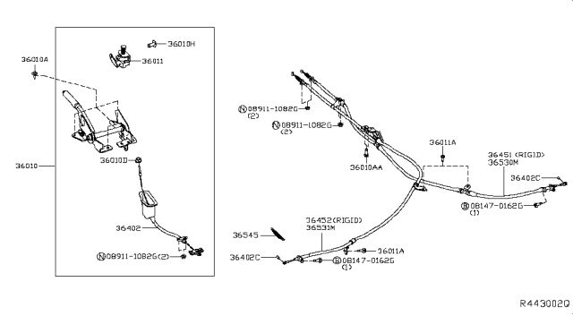 2012 Nissan Frontier Parking Brake Control Diagram 1