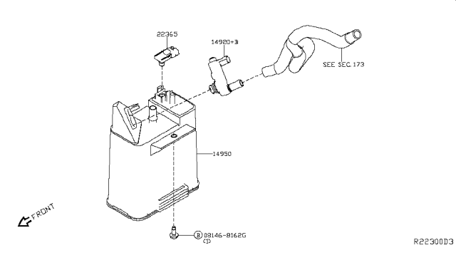 2016 Nissan Frontier Engine Control Vacuum Piping Diagram 3