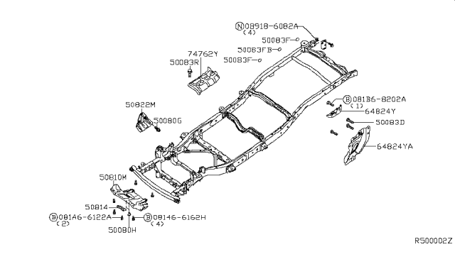 2013 Nissan Frontier Frame Diagram 12