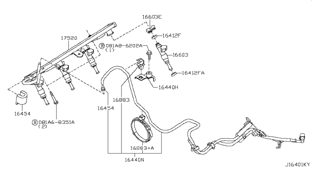 2015 Nissan Frontier Fuel Strainer & Fuel Hose Diagram 2