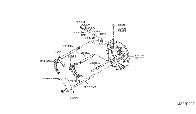 2005 Nissan Frontier Transmission Shift Control Diagram 9