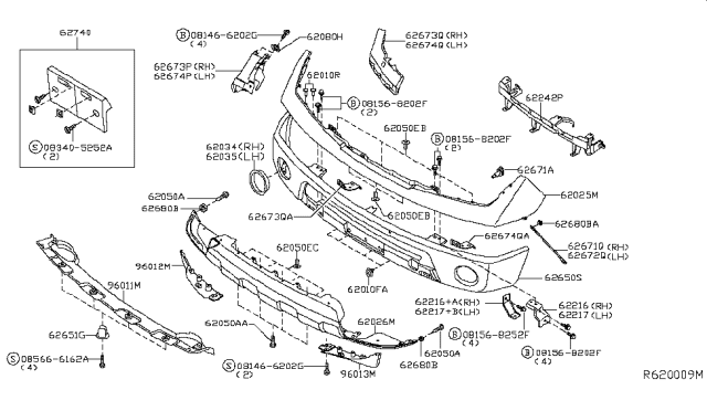 2017 Nissan Frontier Front Bumper Diagram 2