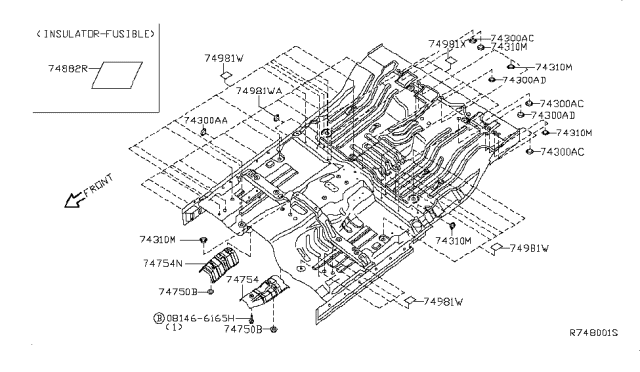 2011 Nissan Frontier Floor Fitting Diagram 4