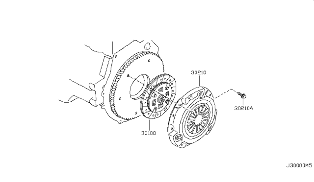 2014 Nissan Frontier Clutch Cover,Disc & Release Parts Diagram 1