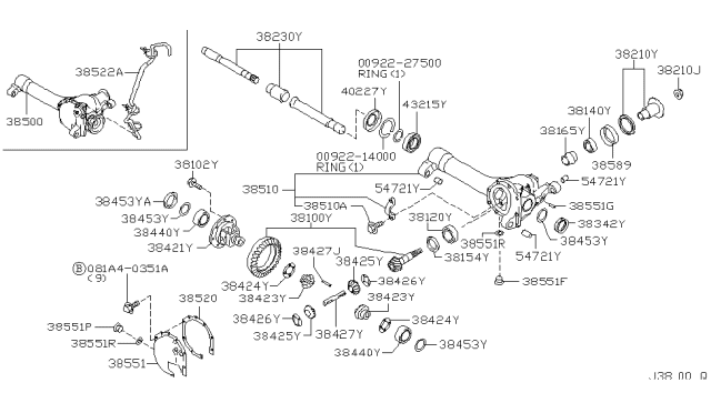 2006 Nissan Frontier Front Final Drive - Diagram 3