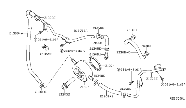 2017 Nissan Frontier Connector Diagram for 14075-59J0A