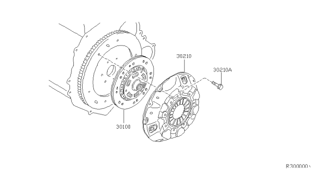 2013 Nissan Frontier Clutch Cover,Disc & Release Parts Diagram 2