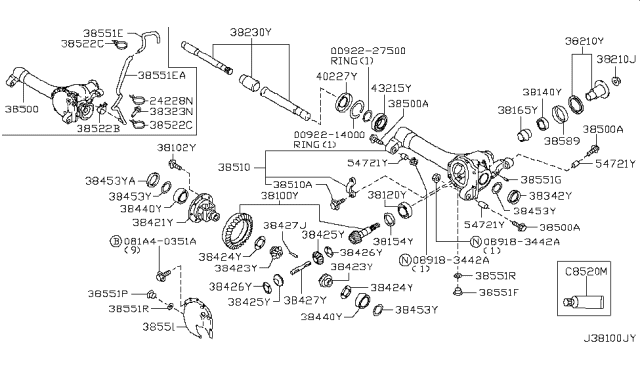 2006 Nissan Frontier Front Final Drive Diagram 2