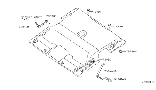 2018 Nissan Frontier Roof Trimming Diagram 2