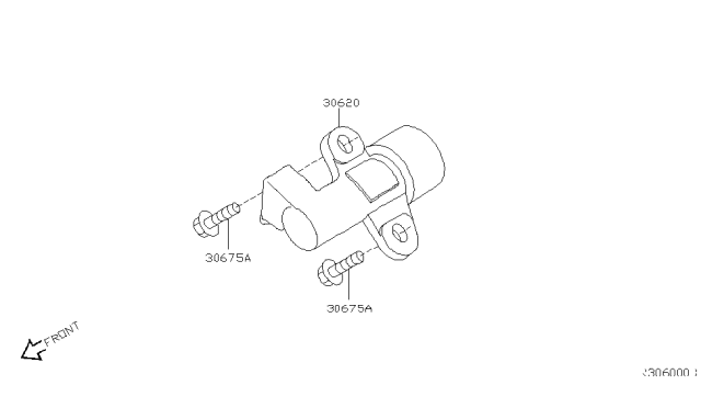 2015 Nissan Frontier Bolt Diagram for 30678-01J0B