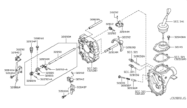 2009 Nissan Frontier Transmission Shift Control Diagram 3