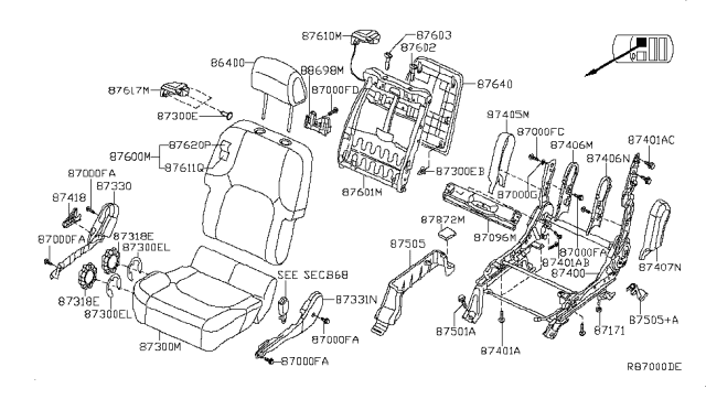 2008 Nissan Frontier Front Seat Diagram 5