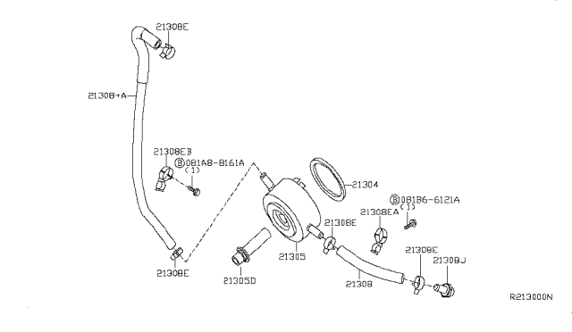 2010 Nissan Frontier Oil Cooler Diagram 1