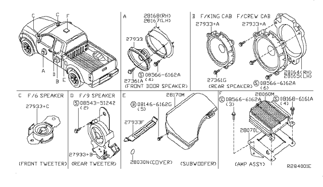 2008 Nissan Frontier Speaker Diagram