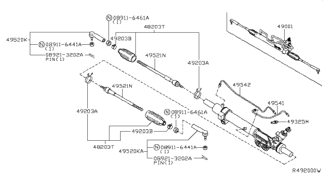 2006 Nissan Frontier Power Steering Gear Diagram