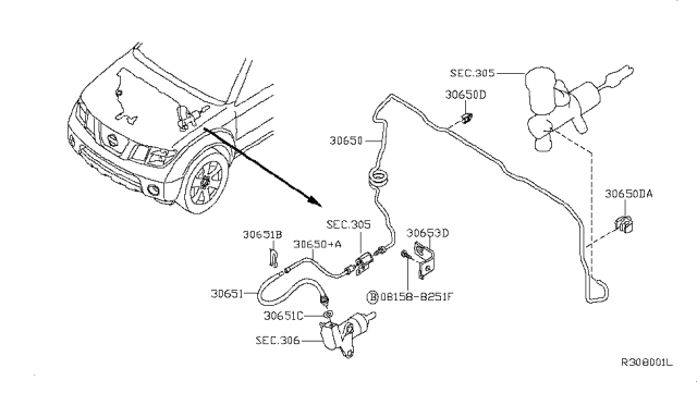 2019 Nissan Frontier Tube Assy-Clutch Diagram for 30851-9BM2A