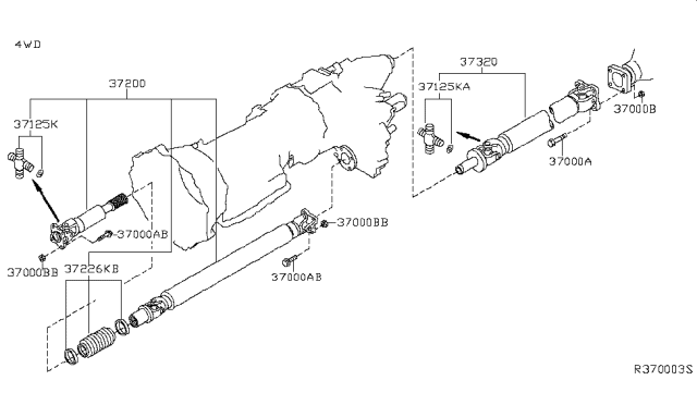 2015 Nissan Frontier Propeller Shaft Diagram 3