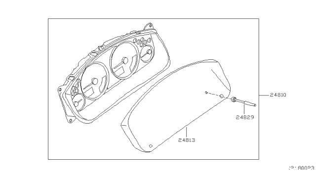 2009 Nissan Frontier Cover - Front Meter Diagram for 24813-EA405