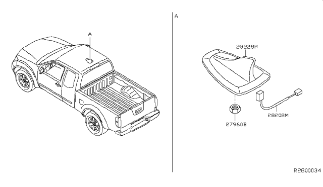 2010 Nissan Frontier Audio & Visual Diagram 2