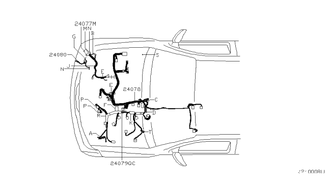 2018 Nissan Frontier Harness-EGI Diagram for 24011-9BF6B