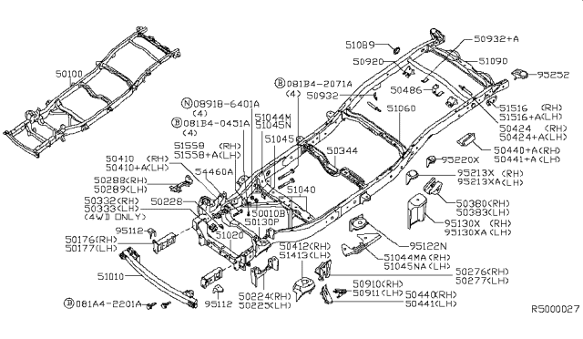 2016 Nissan Frontier Frame Diagram 3