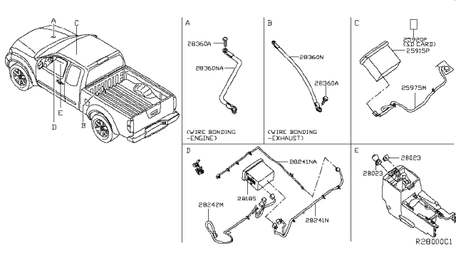 2012 Nissan Frontier Audio & Visual Diagram 2