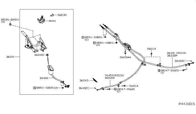 2008 Nissan Frontier Parking Brake Control Diagram 2