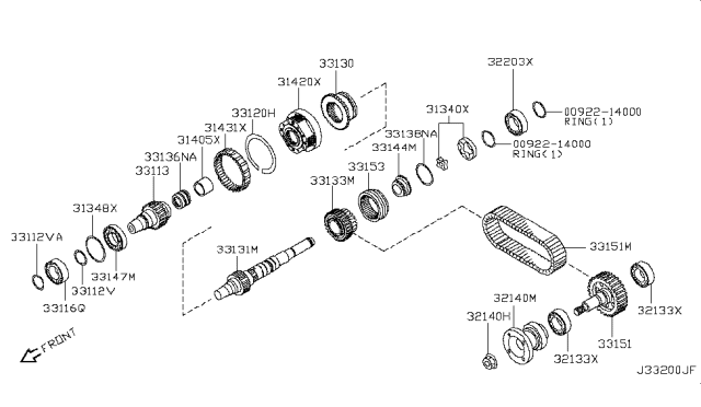 2013 Nissan Frontier Transfer Gear Diagram 1