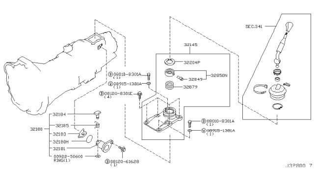 2006 Nissan Frontier Transmission Shift Control Diagram 3