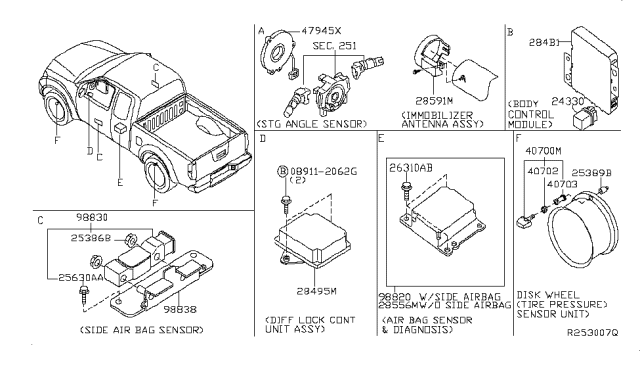 2008 Nissan Frontier Electrical Unit Diagram 3