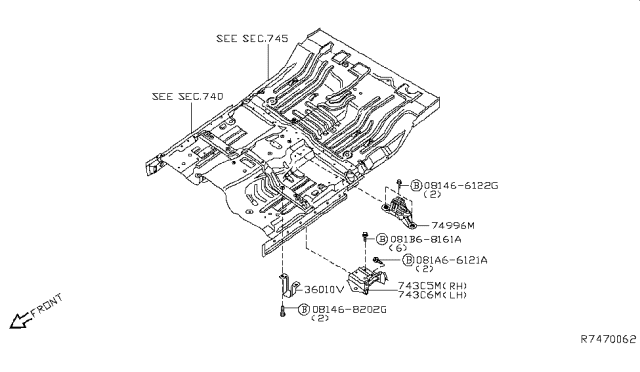 2018 Nissan Frontier Floor Fitting Diagram 1