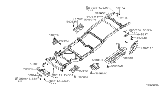 2017 Nissan Frontier Frame Diagram 4