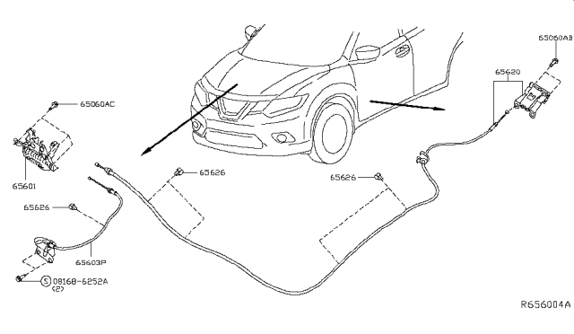 2017 Nissan Rogue Hybrid Hood Lock Control Diagram 2