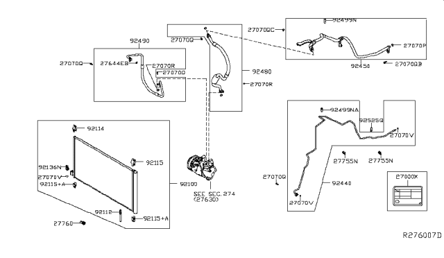 2019 Nissan Rogue Hose-Flexible,Low Diagram for 92480-4BC5A