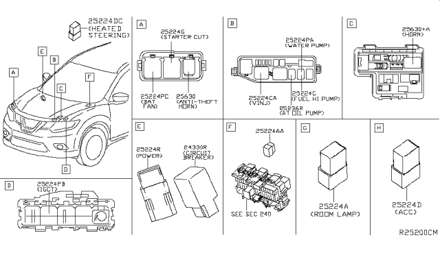 2018 Nissan Rogue Relay Diagram 1