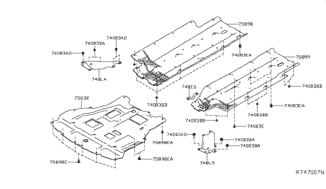 2017 Nissan Rogue Hybrid Floor Fitting Diagram 2