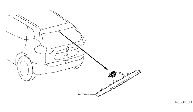 2017 Nissan Rogue Hybrid High Mounting Stop Lamp Diagram