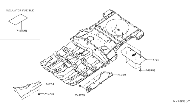 2017 Nissan Rogue Hybrid Floor Fitting Diagram 3