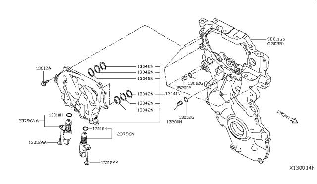 2018 Nissan Rogue Camshaft & Valve Mechanism Diagram 6
