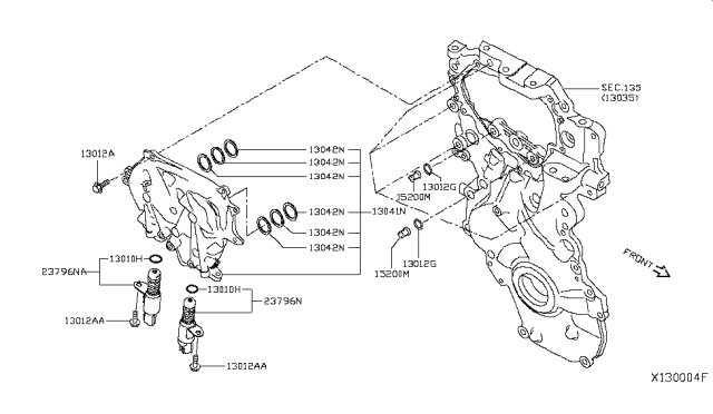2017 Nissan Rogue Hybrid Camshaft & Valve Mechanism Diagram 4