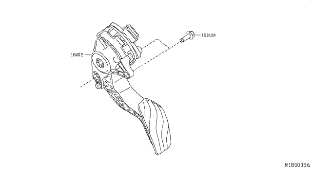 2019 Nissan Rogue Lever Complete-Accelerator W/Drum Diagram for 18002-4BA0A