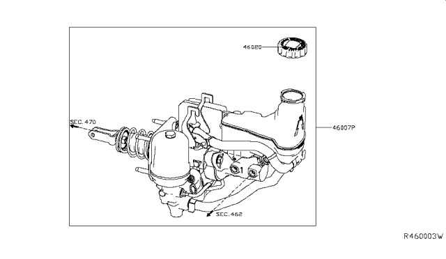 2018 Nissan Rogue Controller Assy-Brake Diagram for 46007-4BC2B