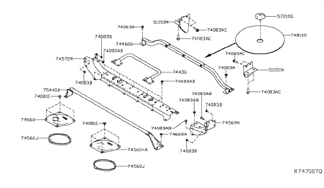 2017 Nissan Rogue Hybrid Floor Fitting Diagram 4