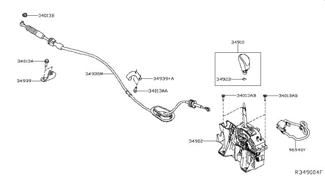 2018 Nissan Rogue Auto Transmission Control Device Diagram