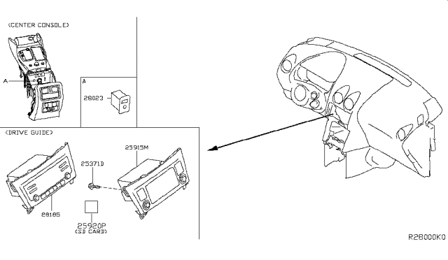 2017 Nissan Rogue Aux Jack-Audio Diagram for 28023-6FL0A