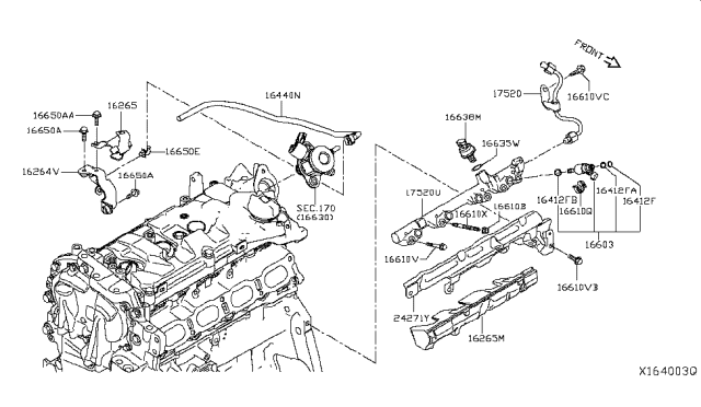 2017 Nissan Rogue Hybrid Fuel Strainer & Fuel Hose Diagram 1