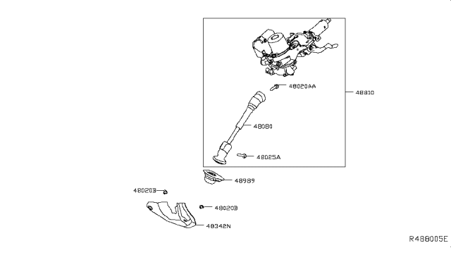 2017 Nissan Rogue Steering Column Diagram